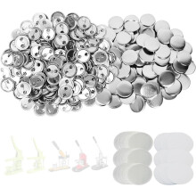 Knopfrohlinge 58 mm, 100 Stück, aus Weißblech mit Sicherheitsnadel, Zubehör, Knopfrohlinge für Knopfmaschinen, DIY-Anstecker