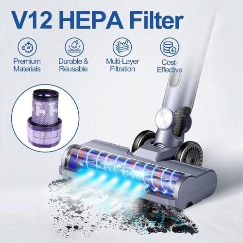 Ανταλλακτικά φίλτρα για Dyson V12 SV34 SV35, συσκευασία 2 φίλτρων & 1 βούρτσα καθαρ 2