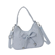 Hobos Sac à main en cuir à bandoulière fourre-tout avec-Bleu