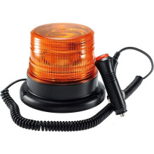 Orange LED rotating beacon, magnetic flashing warning light for vehicles with 12V-80V cigarette lighter plug