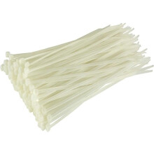 Confezione da 100 fascette stringicavo, bianche/naturali, 300 mm x 3,6 mm, fascette stringicavo in plastica di alta qualità