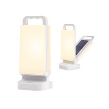 Rechargeable Solar Camping Lamp, Portable Adjustable Brightness Camping Lantern, 4400mAh Power Bank