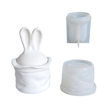 Creative Rabbits Shape Silicone Mold For Handmade Candle And