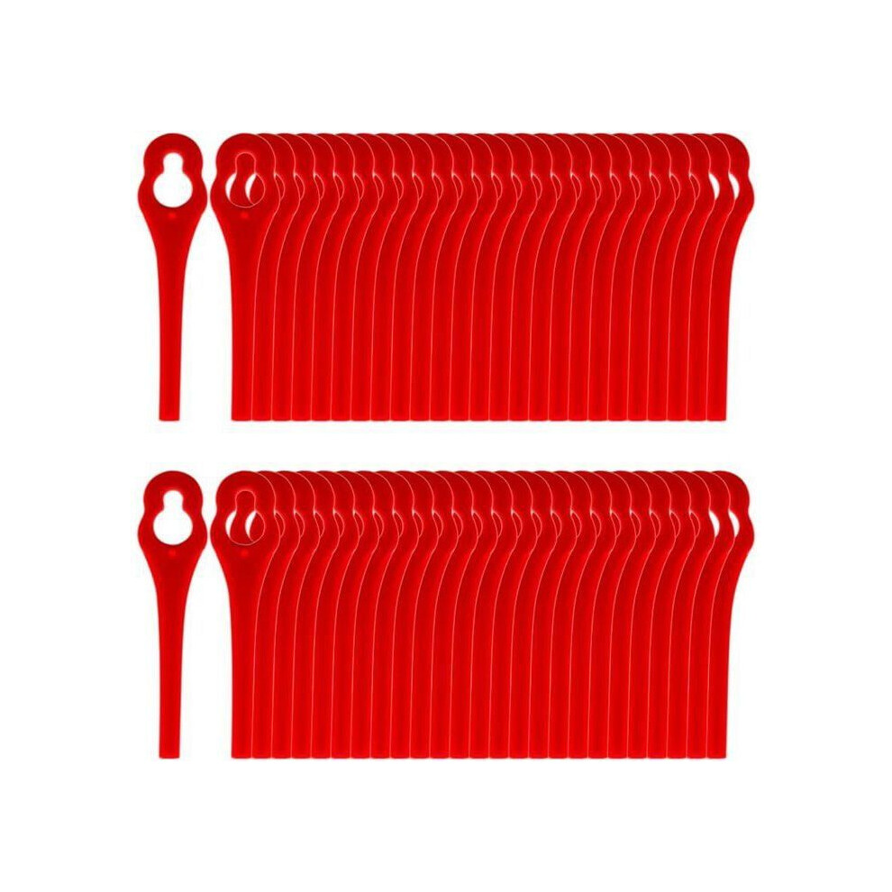 Pack of 100 Replacement Plastic Blades for Florabest LIDL Grass Trimmer, Length 83mm (Pack of 100)