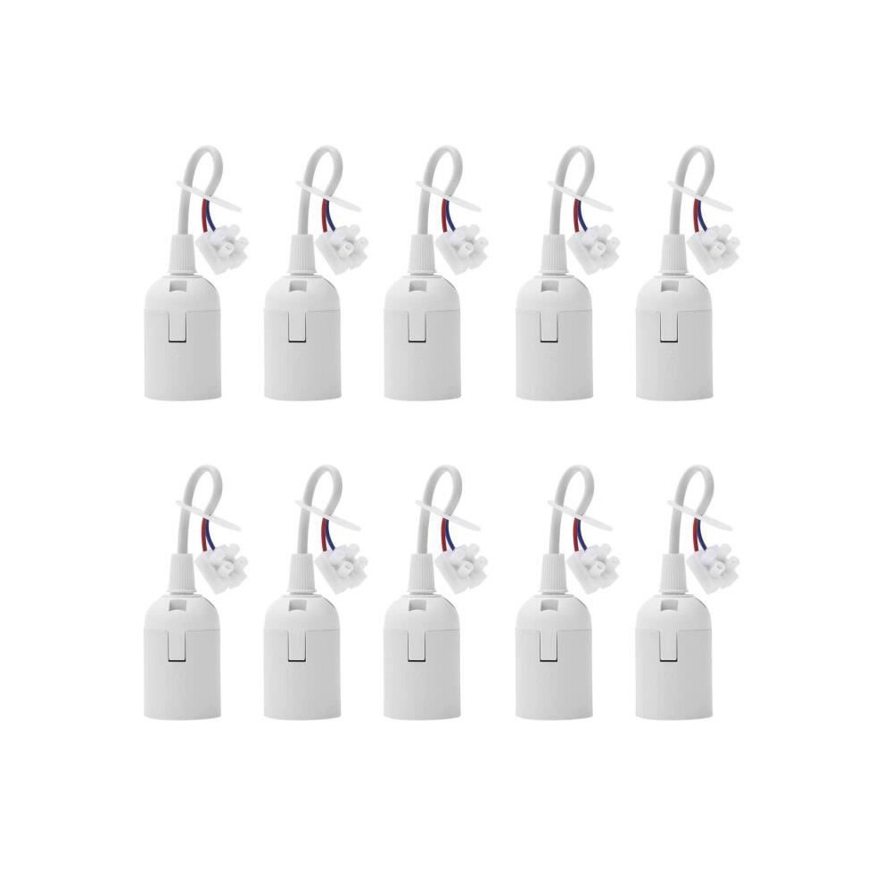 E27 Lamp Socket With Cable, 10 Pieces, 4A 250V, Replacement Socket For Incandescent And Led Bulbs 322897362284