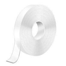 5m Extra Strong Double-Sided Scotch Tape, 5m x 2cm x 2mm Transparent Double-Sided Tape, Washable, Reusable Adhesive Tape