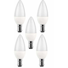 Confezione da 5 lampadine LED B15 da 5W, equivalenti a una lampadina a incandescenza da 25W, 270 lm, 3000 K, attacco a baionetta piccolo C35