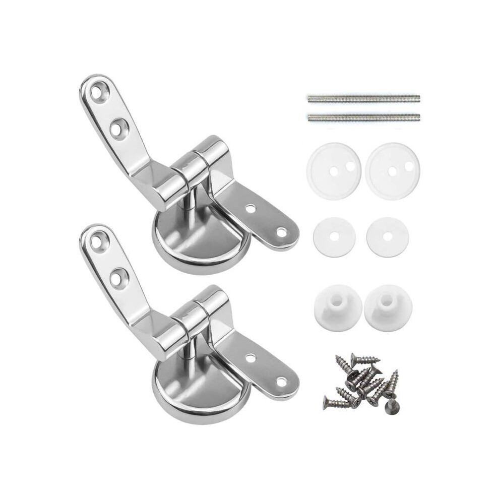 Toilet Seat Hinge Fasteners, Pack Of 2 Replacement Toilet Seat Hinges With Zinc Alloy Fixings 4817237367167