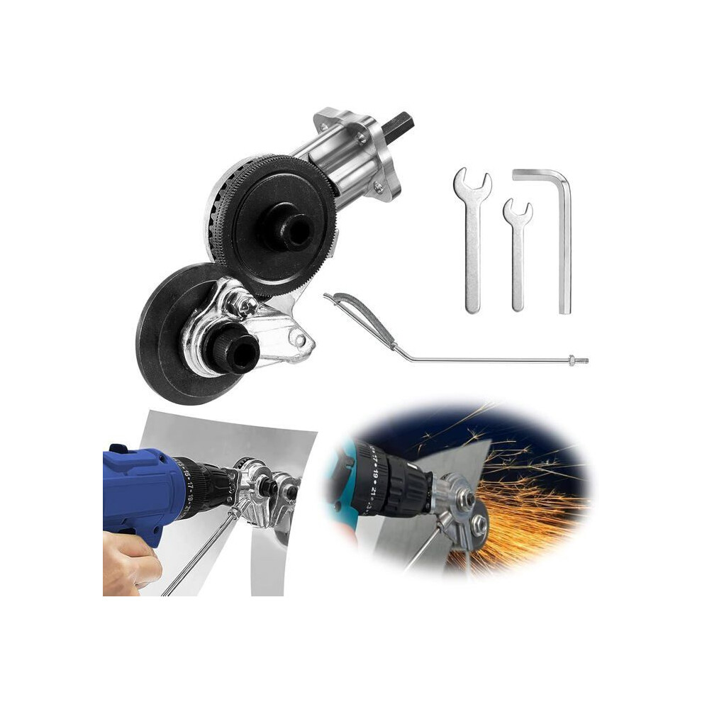 Sheet Metal Nibbler, Electric Drill Plate Cutter, Double Head Sheet Metal Nibbler (For 12V/21V Lithium Drill) 4817237367181