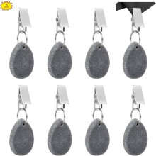 Pesi per tovaglie, set da 8 pesi per tovaglie in pietra con clip, pesi per tovaglie in marmo, ciondolo per tovaglia, clip per tovaglia in pi