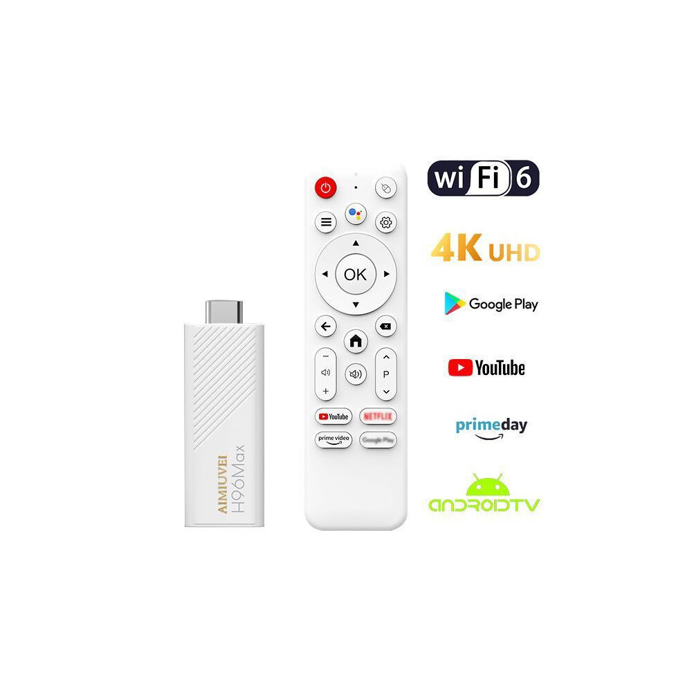 AIMIUVEI Android TV Streaming Box - 4K UHD - HDMI Stick - Built-in Google Assistant - Dolby Atmos