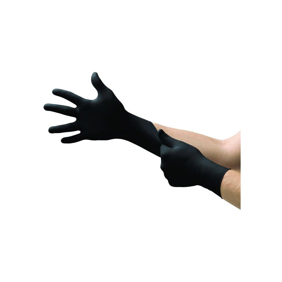 Disposable Nitrile Glove - Size L - Chemical Resistant - Food Contact Black 4182697279023