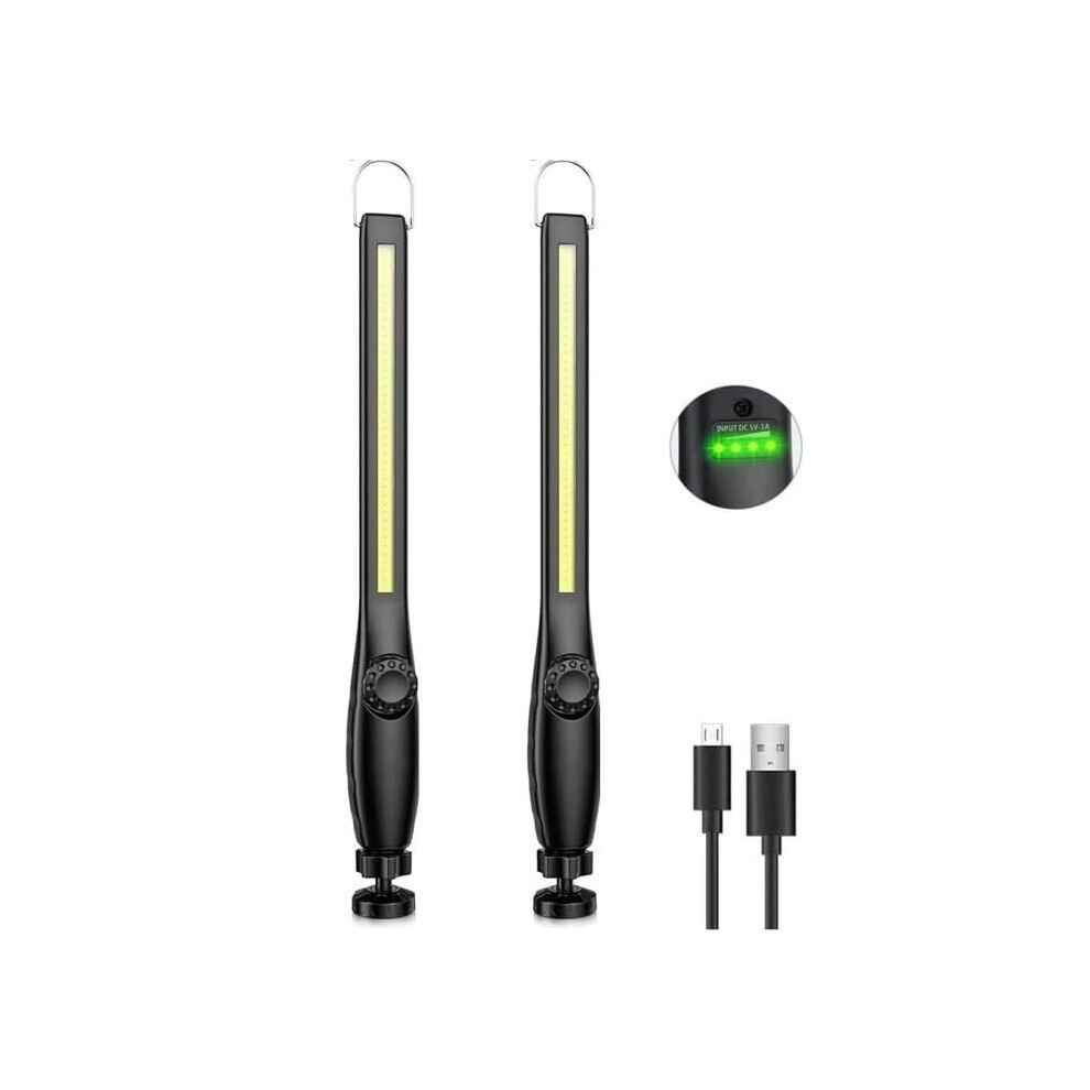 Led Work Light, Rechargeable Cob Workshop Flashlight, Inspection Lamp With Magnetic Work Light (2 Pieces) 3339713299928