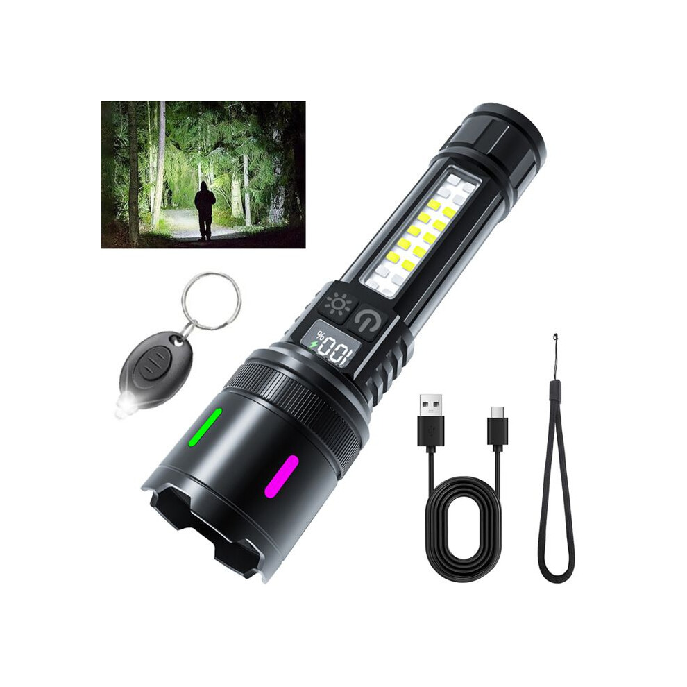 Ultra Powerful Led Flashlight - 100,000 Lumens Rechargeable Led Flashlight - Hykjside - Super Bright 7 Modes Long Battery Life 5461257329057