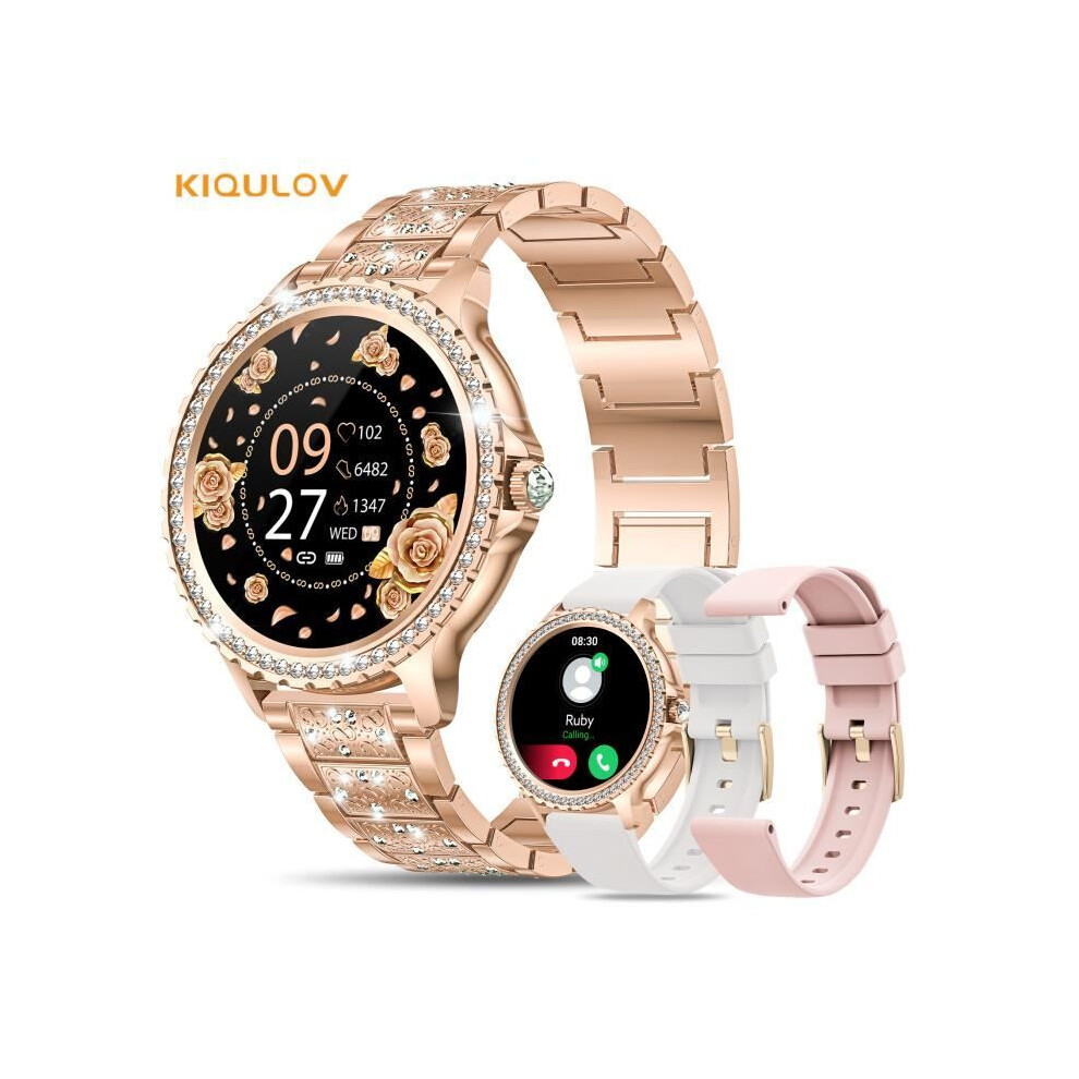 Kiqulov Women's Smartwatch With Bluetooth Calling, 1.32" Amoled Display, Feminine Function, Activity Tracker, Heart Rate Monitor, Spo2 Senso 3447901386272