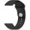 20mm silicone watch strap, quick-release replacement strap with stainless steel button. Black 1