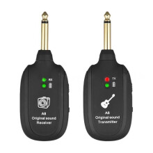 Wireless Guitar System with Wireless Guitar Transmitter Receiver for Rechargeable Guitars