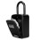 Secure Key Box, Waterproof Outdoor Storage Box with Alloy Lock, 4-Digit Combination Code - Black 1