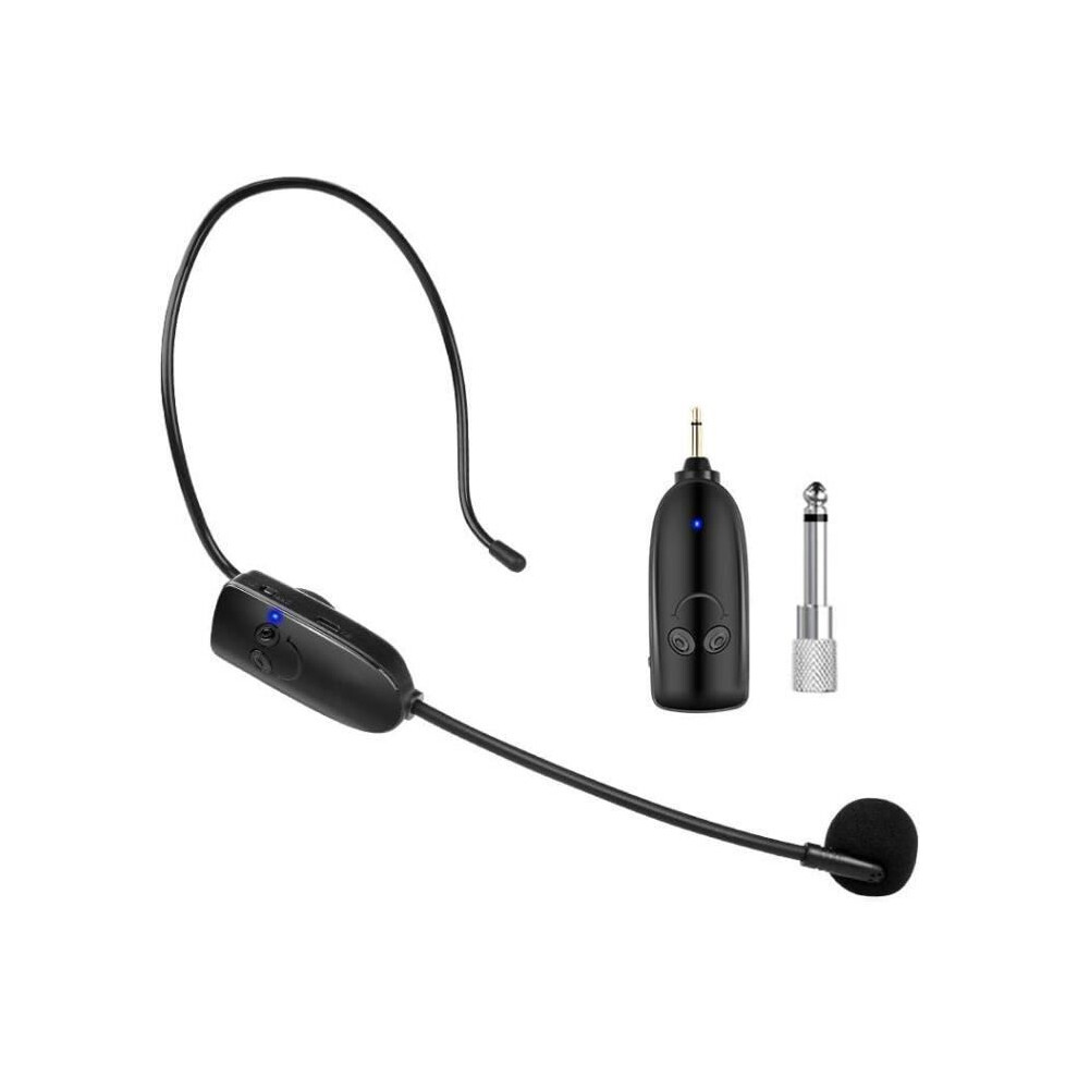 Uhf Wireless Microphone - Hykjside - Wireless Headset With Microphone - 2 In 1 - 50M Range - High Sensitivity - 2.4G Connectivity - Lapel 5461257329064