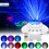 LED Projector Lamp, Aurora Star Projector Night Light with Bluetooth Speaker, Timer - 14 Color Modes - Brightness 1