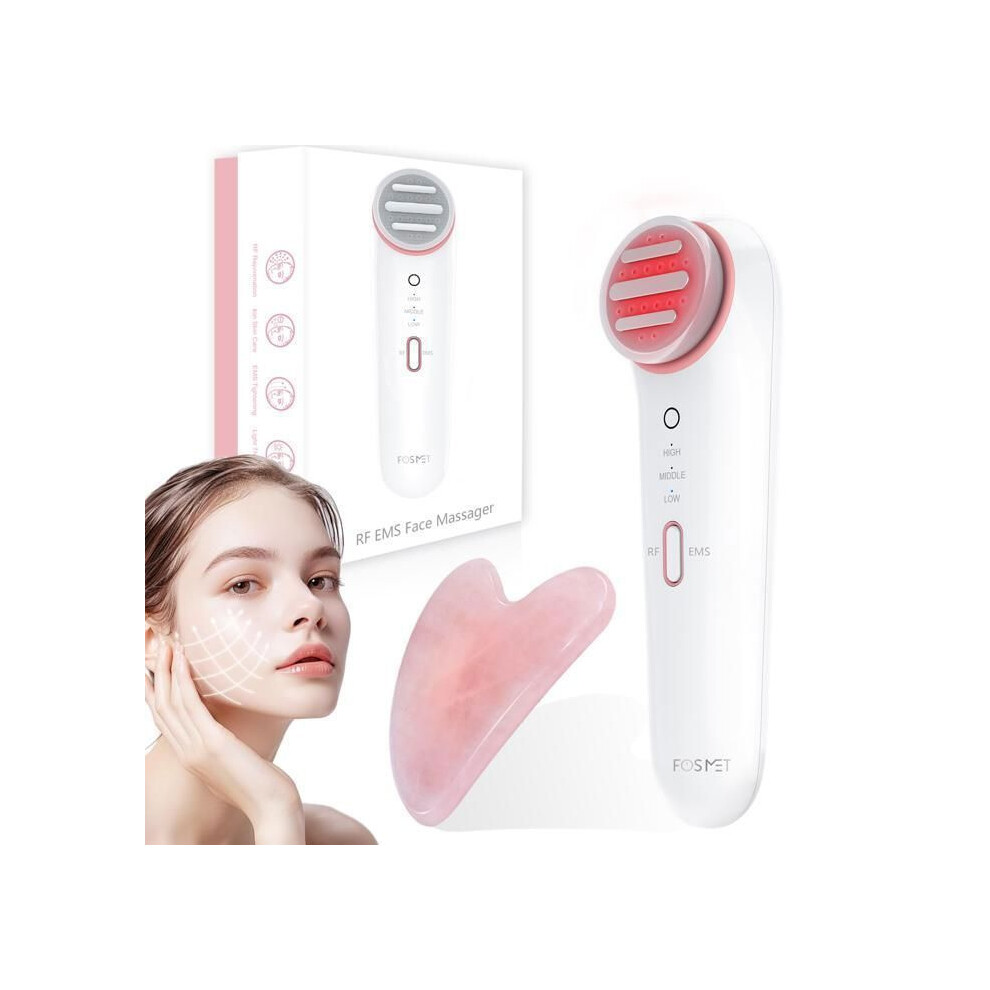 Light Fosmet 6-In-1 Anti-Wrinkle Facial Massager For Face And Neck, Multifunctional Treatment Device With Ems, Led And Rf