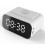 LED Mirror Digital Alarm Clock with Wireless Bluetooth Speaker - White 2
