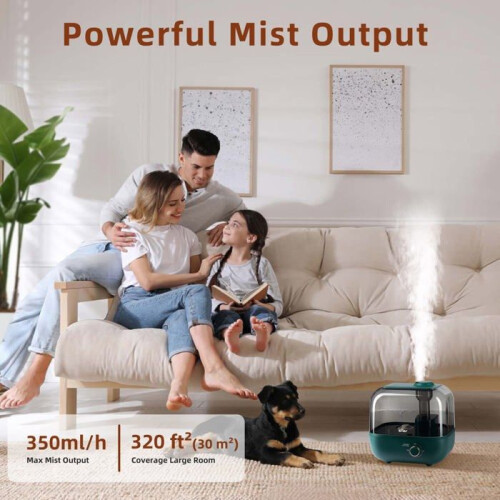 Υγραντήρας 5L με πλήρωση από πάνω, εξαιρετικά αθόρυβος 28dB, λειτουργία έως και 35 ώ 2