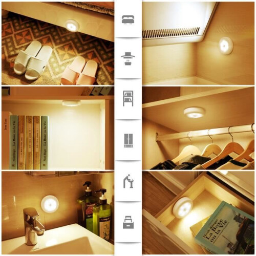 Φώτα LED με αισθητήρα κίνησης, φώτα ντουλαπιών, για σκάλες, ντουλάπια, ντουλάπια 2