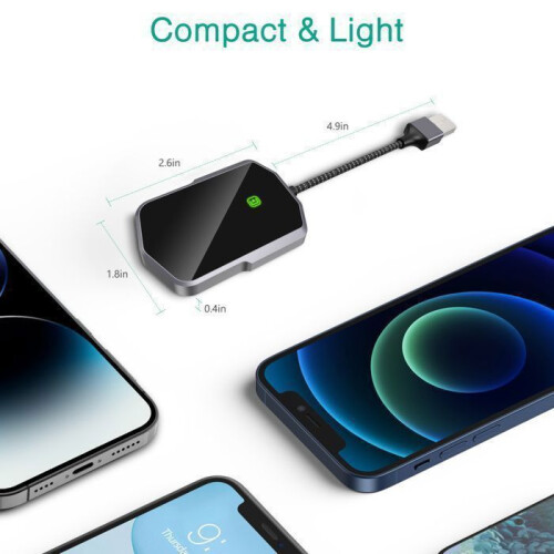 Ασύρματος προσαρμογέας CarPlay για iPhone, ασύρματος προσαρμογέας αυτοκινήτου iOS, WiFi 5G 1