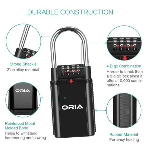 Oria Key Lock Box, Combination Key Box, Secure Key Storage Select Access 2