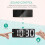 LED Mirror Digital Alarm Clock, LED Alarm Clock with Snooze Function, Real-Time Temperature (White) 4