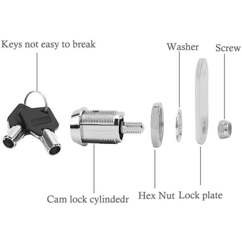Lock, cylinder lock, security bolt for mailbox cylinder with identical keys (30mm) 2