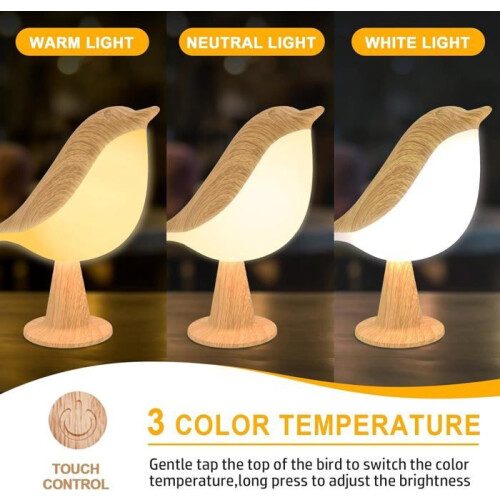 Luminária de mesa recarregável com sensor de toque, 3000K-6000K 2
