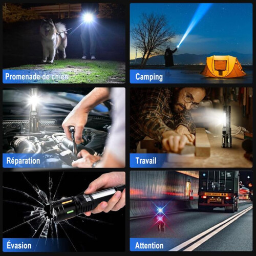 Εξαιρετικά ισχυρός φακός LED - Επαναφορτιζόμενος φακός LED 100.000 Lumens - HYKJSIDE - Υπερφωτ 1
