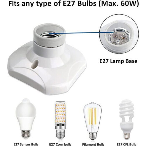 E27 schroeffitting voor plafondlamp, AC 220-240V, LED-lampfitting, E27-fitting, set van 4 1
