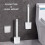 Set di 2 scopini per WC in silicone con supporto per il bagno, scopini per WC con supporto e base 2