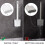 Set di 2 scopini per WC in silicone con supporto per il bagno, scopini per WC con supporto e base 3