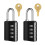 Lot de 2 cadenas à code ORIA - Récupération de mot de passe - Noir 1