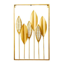 Nordic Metal Leaf Iron Wall Hanging Plant Wall Pendant Mural Bedroom Living Room Home Decor Green Leaf