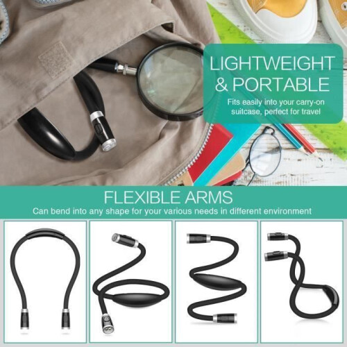 4-LED Neck Light, Dimmable Bedside Lamp, Reading Lights for Reading in Bed 2