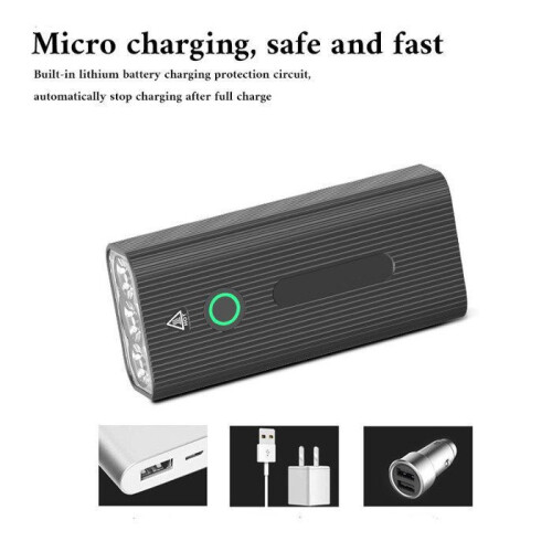Επαναφορτιζόμενο φως ποδηλάτου USB-C 5200mAh, ισχυρό φως ποδηλάτου LED 2400 Lumen, αδιάβρο 1