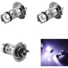 2 Stück H7 100W 12V Hochleistungs-LED-Tagfahrlicht-Autoscheinwerfer für HID-Projektorlampen 6000K
