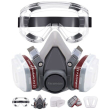 Atemschutzmaske, Staubmaske, Farbmaske, Gasmaske mit Filter, für Farbe, Staub und Formaldehyd