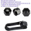 Packung mit 20 Radmutterkappen (17 mm), Radbolzenmutternabdeckungen, Schwarz 3