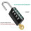 Lot de 2 cadenas à code ORIA - Récupération de mot de passe - Noir 4