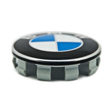 Τάπες τροχών - BMW - 4 x 68mm - Μπλε και λευκό λογότυπο - Αλουμίνιο - ABS υψηλής ποιότητας