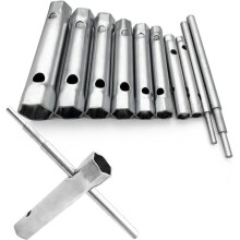 Set van 10 buisvormige sleutels van 6 tot 22 mm, bougiesleutels voor het vastschroeven van bougies, demontage/montage van kranen en mengkran
