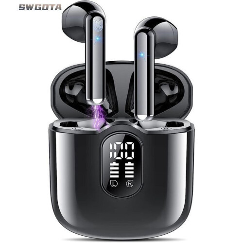 Ασύρματα ακουστικά Bluetooth 5.3 SWGOTA με στερεοφωνικό μικρόφωνο HiFi, χρόνος αναπαραγ