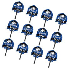 Pack of 12 Graduation Hand Fan Class of 2026 Grad Cap Themed-D
