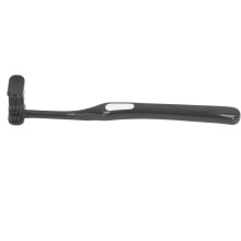 Brosse à dents en ABS noire à six faces en forme de U pour adultes.